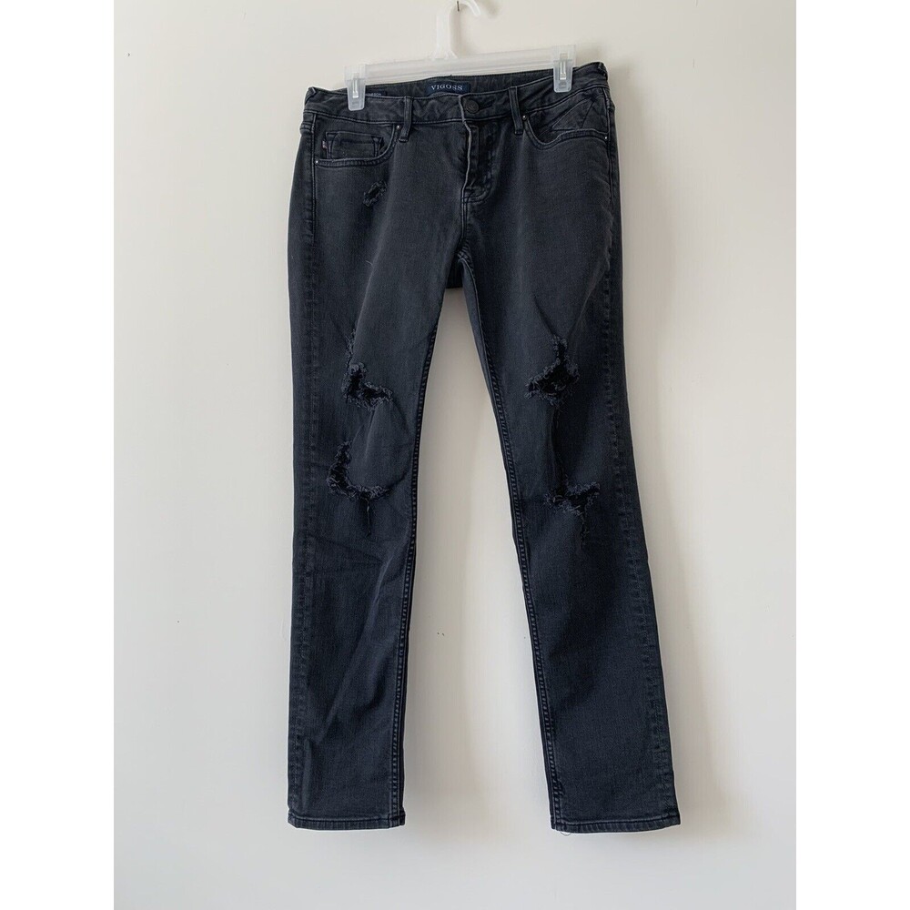 Vigoss Women’s jeans Thompson tomboy size 8 Black Distressed